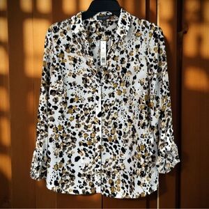 The Limited Animal Print Blouse Sz Medium NWT